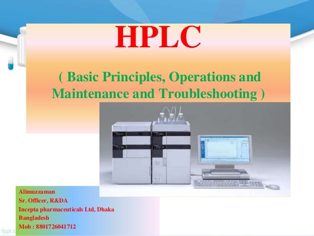 Chromatographic Systems. Maintenance And Troubleshooting